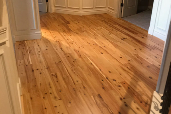 hickory hardwood floors in entry way