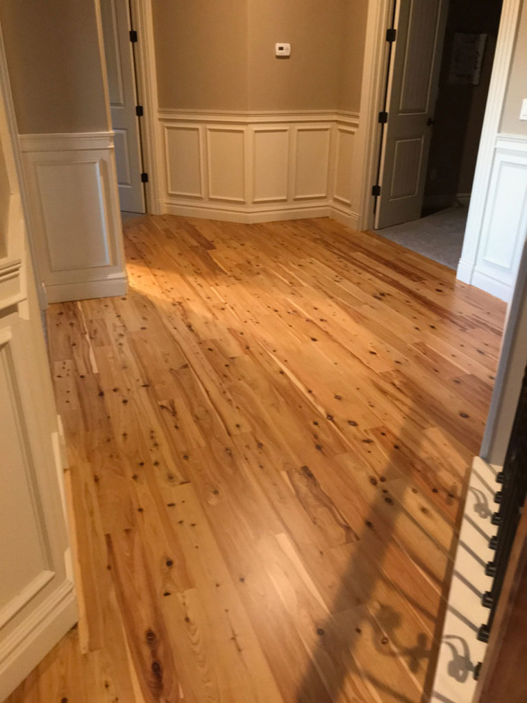 hickory hardwood floors in entry way