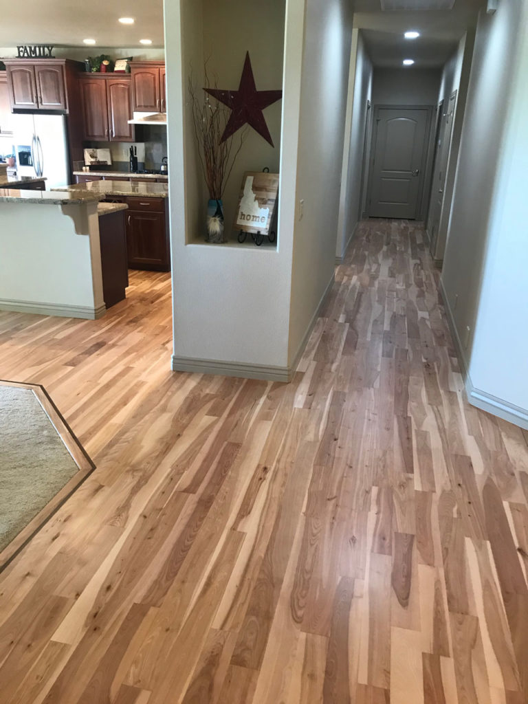custom hardwood floors in a hallway