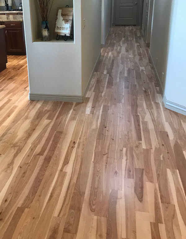 custom hardwood floors in a hallway